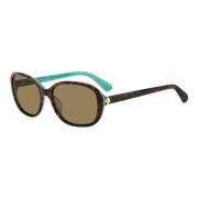 Kate Spade Izabella/G/S Sunglasses in Havana Turquoise/Brown Brown, Da...