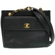 Chanel Vintage Pre-owned Laeder shoppers Black, Dam