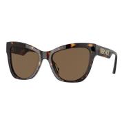 Versace Dark Havana/Brown Sunglasses Multicolor, Dam