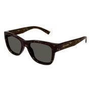 Saint Laurent Light Havana/Grey Green Sunglasses SL 678 Brown, Herr