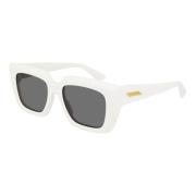 Bottega Veneta White/Grey Sunglasses White, Dam