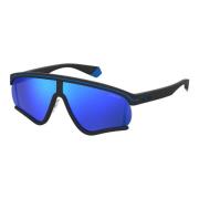 Polaroid Black Blue/Blue Sunglasses Black, Unisex