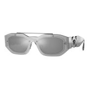 Versace Transparent Ruthenium/Silver Sunglasses Gray, Herr