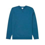 Sunspel Sweatshirts Hoodies Blue, Herr