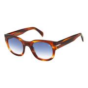 Eyewear by David Beckham DB 7045/S Solglasögon i Brun Horn/Blå Skugga ...