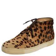 Christian Louboutin Pre-owned Pre-owned Tyg sneakers Brown, Dam