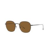 Oliver Peoples Matte Black/True Brown Sunglasses Ades Black, Unisex