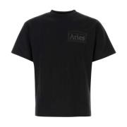 Aries Svart Temple T-Shirt Black, Herr