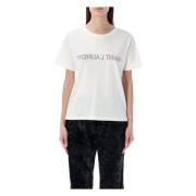 Saint Laurent Omvänt Logga T-Shirt White, Dam