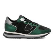 Philippe Model Svarta Trpx Låga Top Sneakers Green, Dam