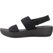 Clarks Stiliga platta sandaler för kvinnor Black, Dam