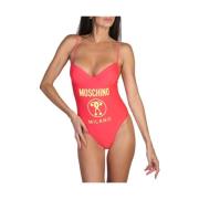 Moschino Stiligt Ettstycksbadkläder A4985-4901 Pink, Dam