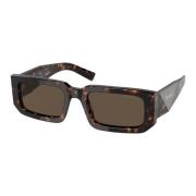 Prada Tortoise/Dark Brown Sunglasses Symbole Brown, Unisex