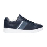 Nerogiardini Blå Velour Läder Sneakers Blue, Herr