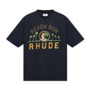 Rhude Bomull T-shirt Black, Herr