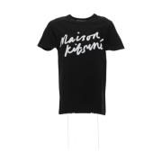 Maison Kitsuné Klassisk Handstil T-shirt Black, Dam