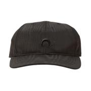 Marine Serre Måne Crescent Moiré Baseball Cap Black, Unisex