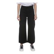 Replay Wide Trousers Black, Dam