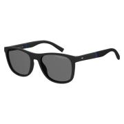 Tommy Hilfiger Matte Black/Grey Polarized Sunglasses TH 2042/S Black, ...