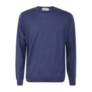 Filippo De Laurentiis Lyxig Crew Neck Sweater Blue, Herr