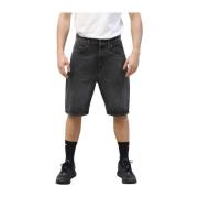 Amish Denim Shorts Black, Herr