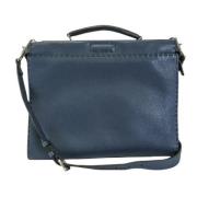 Fendi Vintage Pre-owned Laeder handvskor Blue, Dam