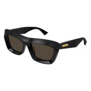 Bottega Veneta Black/Brown Sunglasses Bv1283S Black, Dam