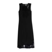 Jil Sander Satin ärmlös klänning Black, Dam