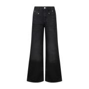 Isabel Marant Wide Jeans Black, Dam