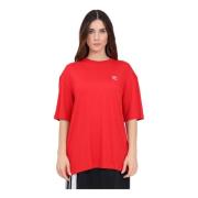 Adidas Originals Scarlet Trefoil Tee Oversize Logo T-shirt Red, Dam