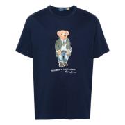 Ralph Lauren Polo Bear Print T-Shirt Blue, Herr