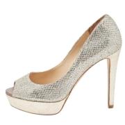 Jimmy Choo Pre-owned Pre-owned Tyg klackskor Gray, Dam