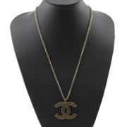Chanel Vintage Pre-owned Metall halsband Yellow, Dam
