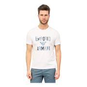 Emporio Armani EA7 Vit T-shirts och Polos Kollektion White, Herr