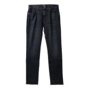 7 For All Mankind Lyxiga Slimmy Fit Jeans Black, Herr