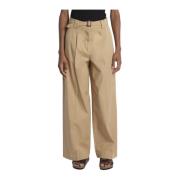 Max Mara Wide Trousers Beige, Dam