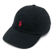 Ralph Lauren Broderad Baseball Cap Logo Black, Unisex