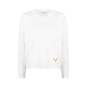 Valentino Round-neck Knitwear White, Dam