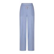 Peserico Wide Trousers Blue, Dam