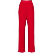Lanvin Straight Trousers Red, Dam