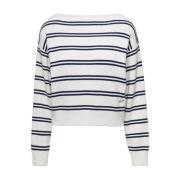 Dunst Round-neck Knitwear White, Dam