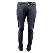 Jacob Cohën Svart Label Slim-Fit Svarta Jeans Gray, Herr