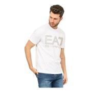 Emporio Armani EA7 Vit Slim Fit Logo T-shirt White, Herr