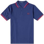 Fred Perry Slim Fit Twin Tipped Polo Blue, Herr