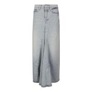 7 For All Mankind Maxi Skirts Blue, Dam