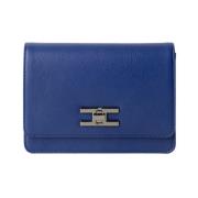 Elisabetta Franchi Elegant Läderhandväska Blue, Dam