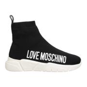 Love Moschino High-top sneakers Black, Dam