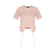 Simone Rocha Ljusrosa Bow Tails Bomull T-shirt Pink, Dam