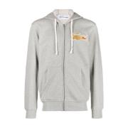 Comme des Garçons Logo Hoodie Grå Sweatshirt Långärmad Gray, Herr