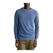 Gant Sweatshirts Hoodies Blue, Herr